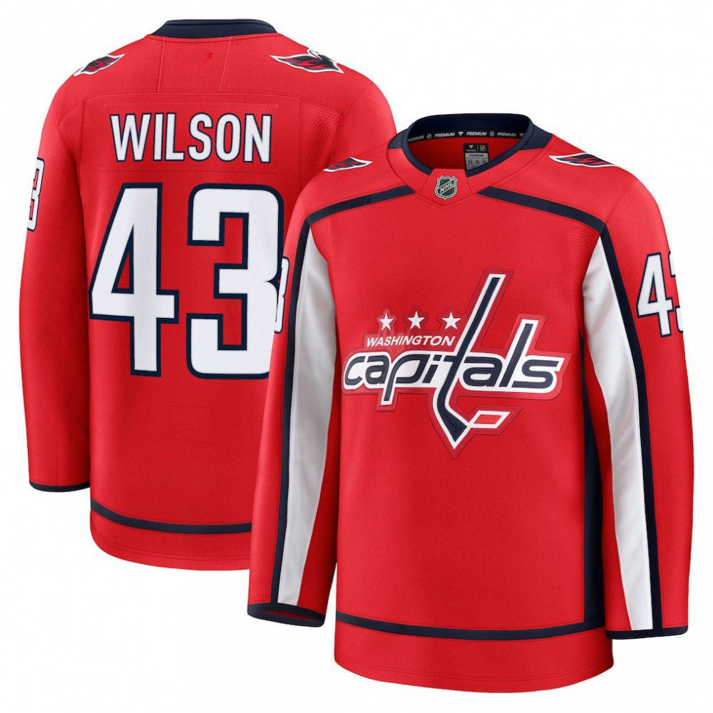 Tom Wilson Washington Capitals Home Premium Player Jersey - Red-Pro Kit Vault | Brand New 26/27 Sports Jerseys